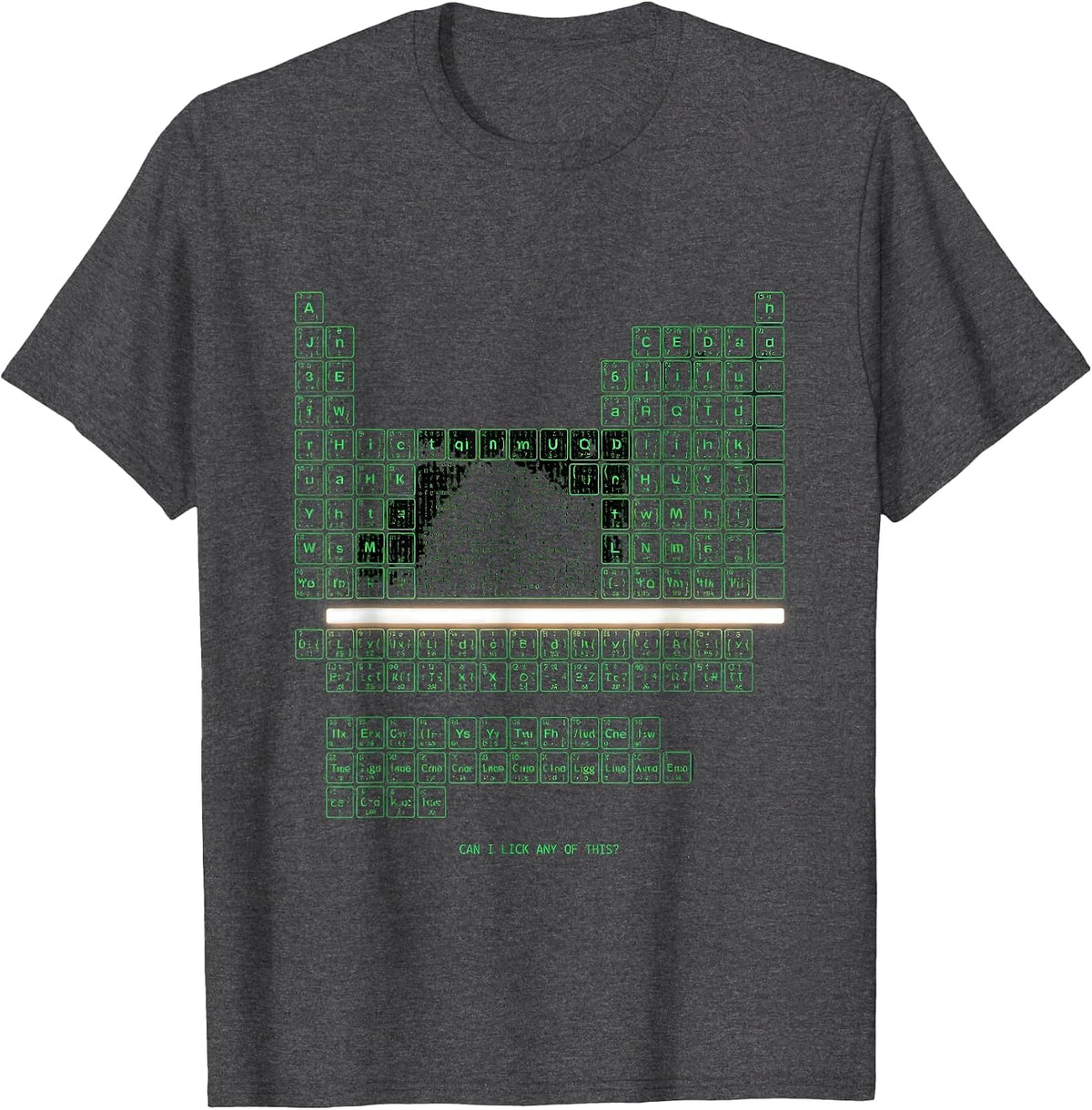 Men's Can I Lick Any Of This Funny Periodic Table Science Teacher T-Shirt - Dark Heather Grey