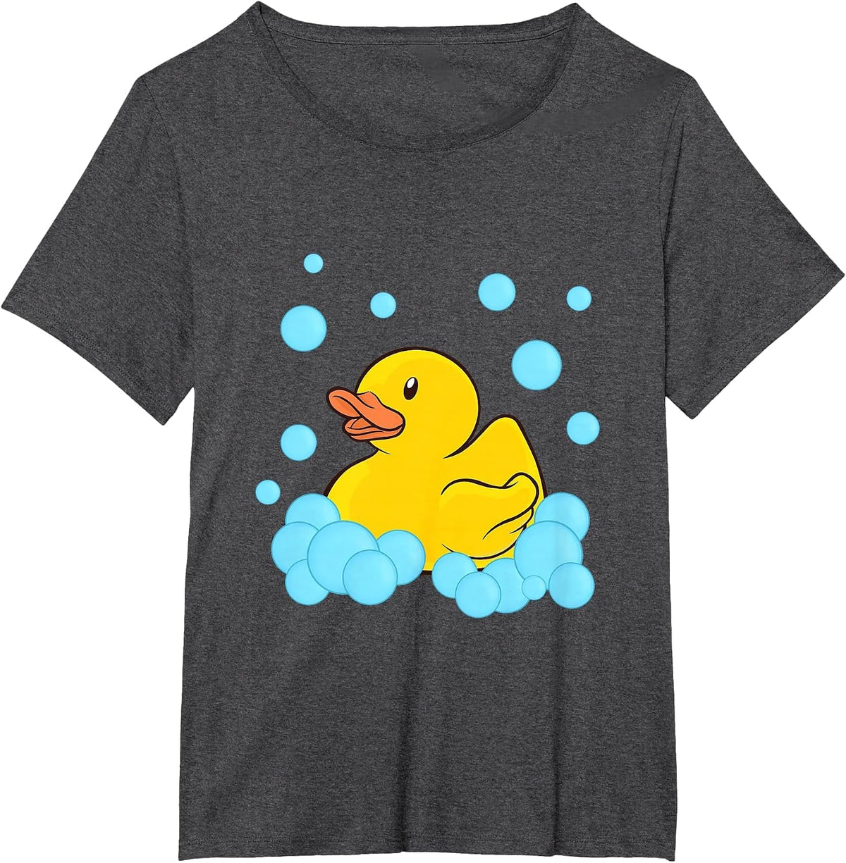 Cute Rubber Duckie Duck Animal T-Shirt - Dark Heather Grey