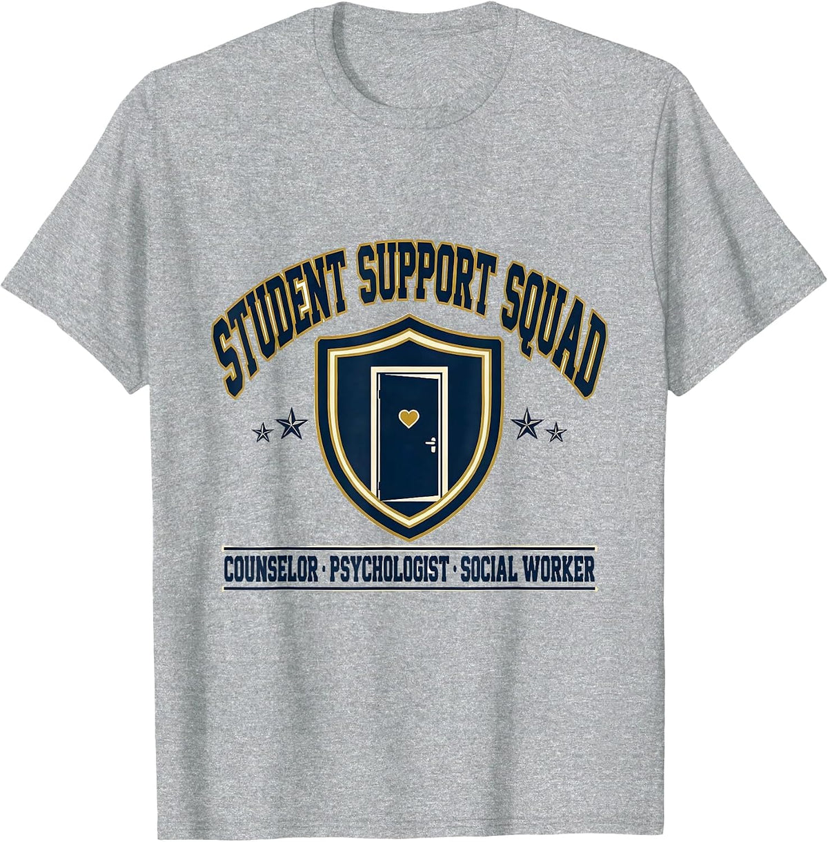 Men's Student Support Squad Counselor Psychologist Social Worker T-Shirt - Heather Grey