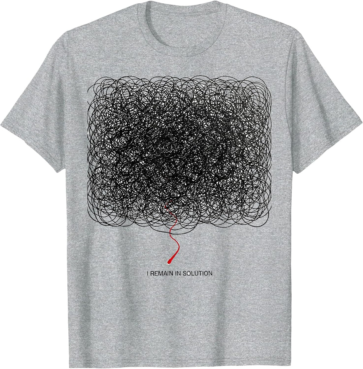 Men's I Remain In Solution Funny Chemistry Science Nerd Humor T-Shirt - Heather Grey
