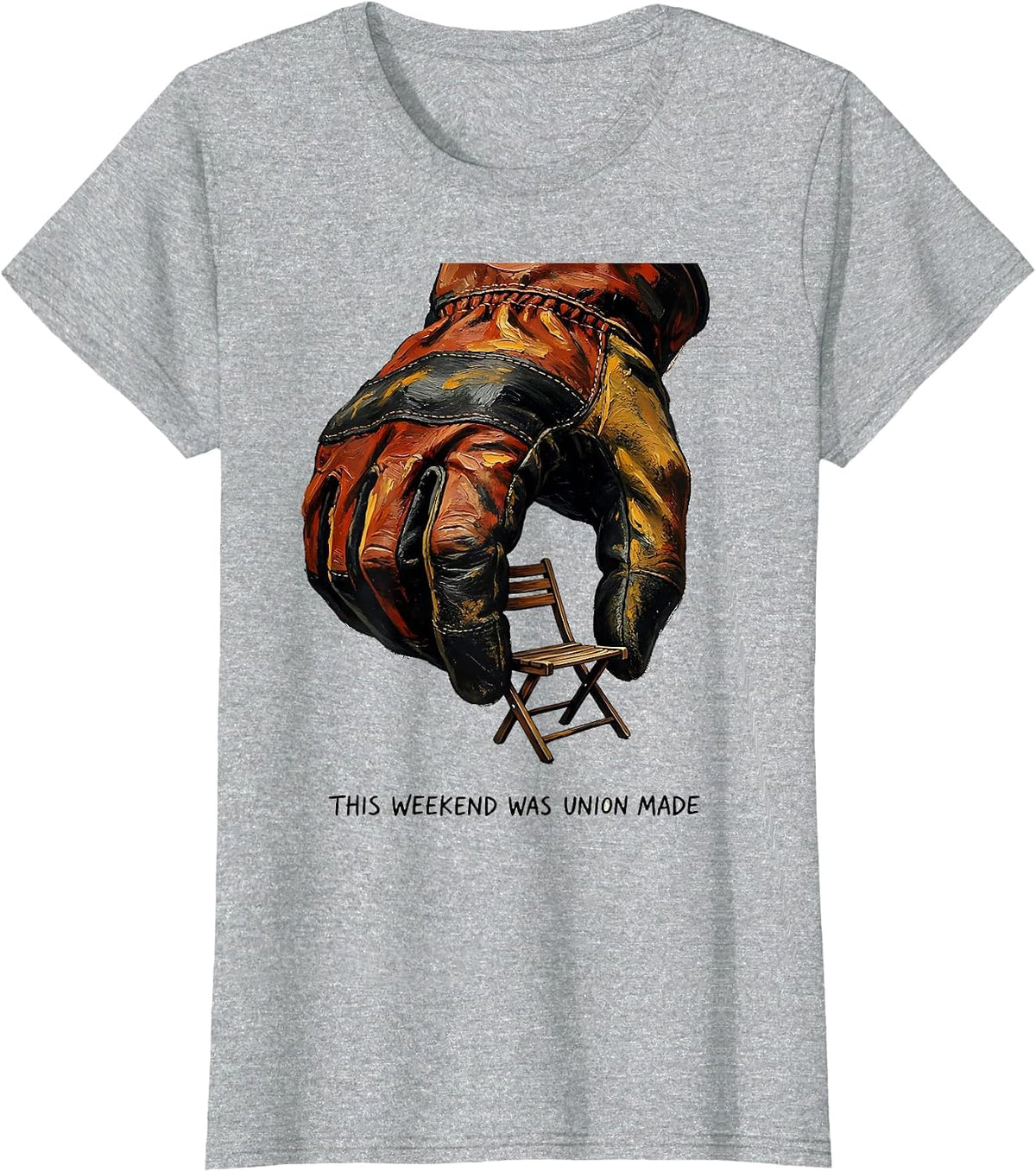 This Weekend Was Union Made Patriotic Labor Day Union Worker T-Shirt - Heather Grey