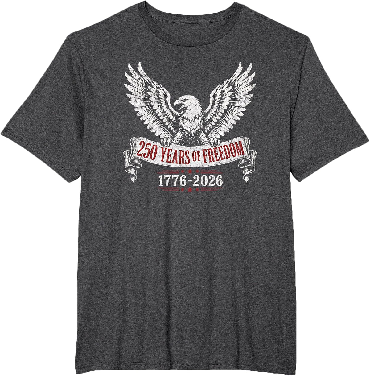 Mademark America 250th / Semiquincentennial T-Shirt - Dark Heather Grey-america 250 Years of Freedom Eagle