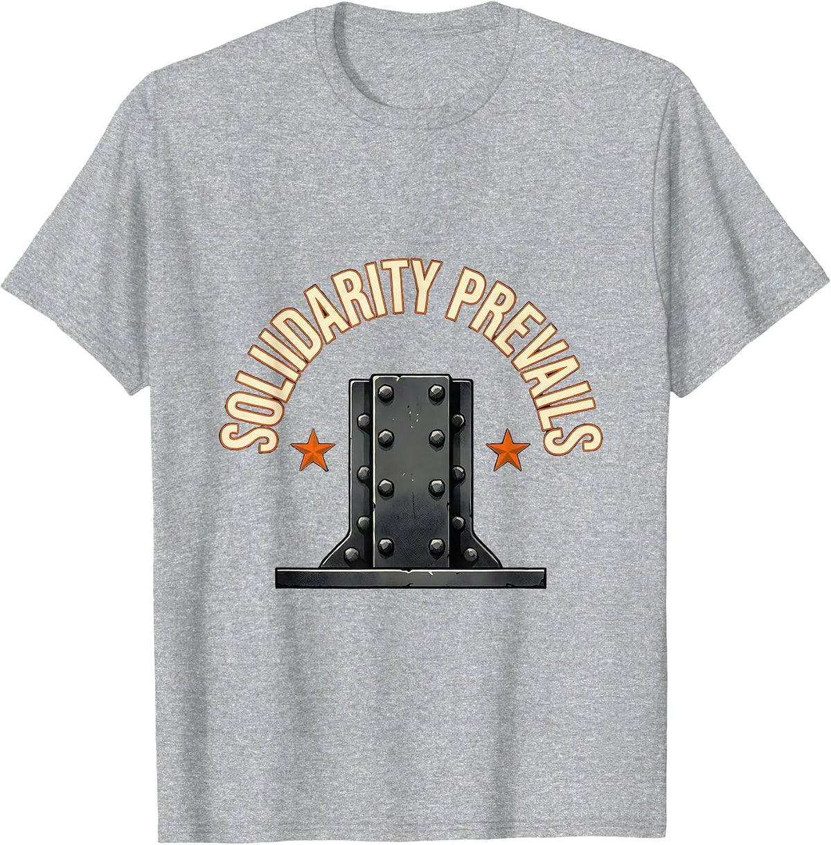 Men's Solidarity Prevails Proud Union Worker Labor Day Skilled T-Shirt - Heather Grey