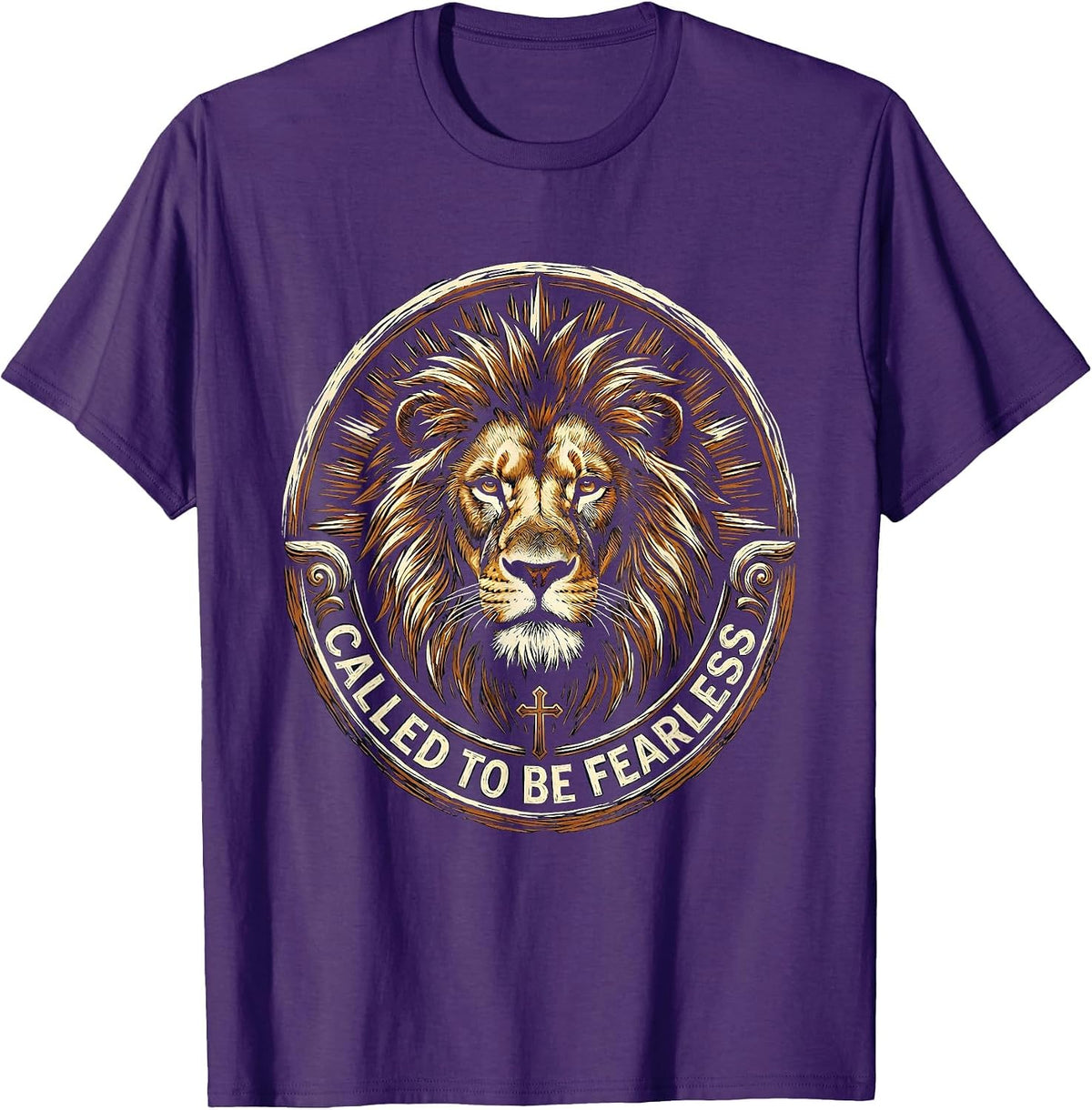 Called to Be Fearless Faith Over Fear Design T-Shirt - Purple