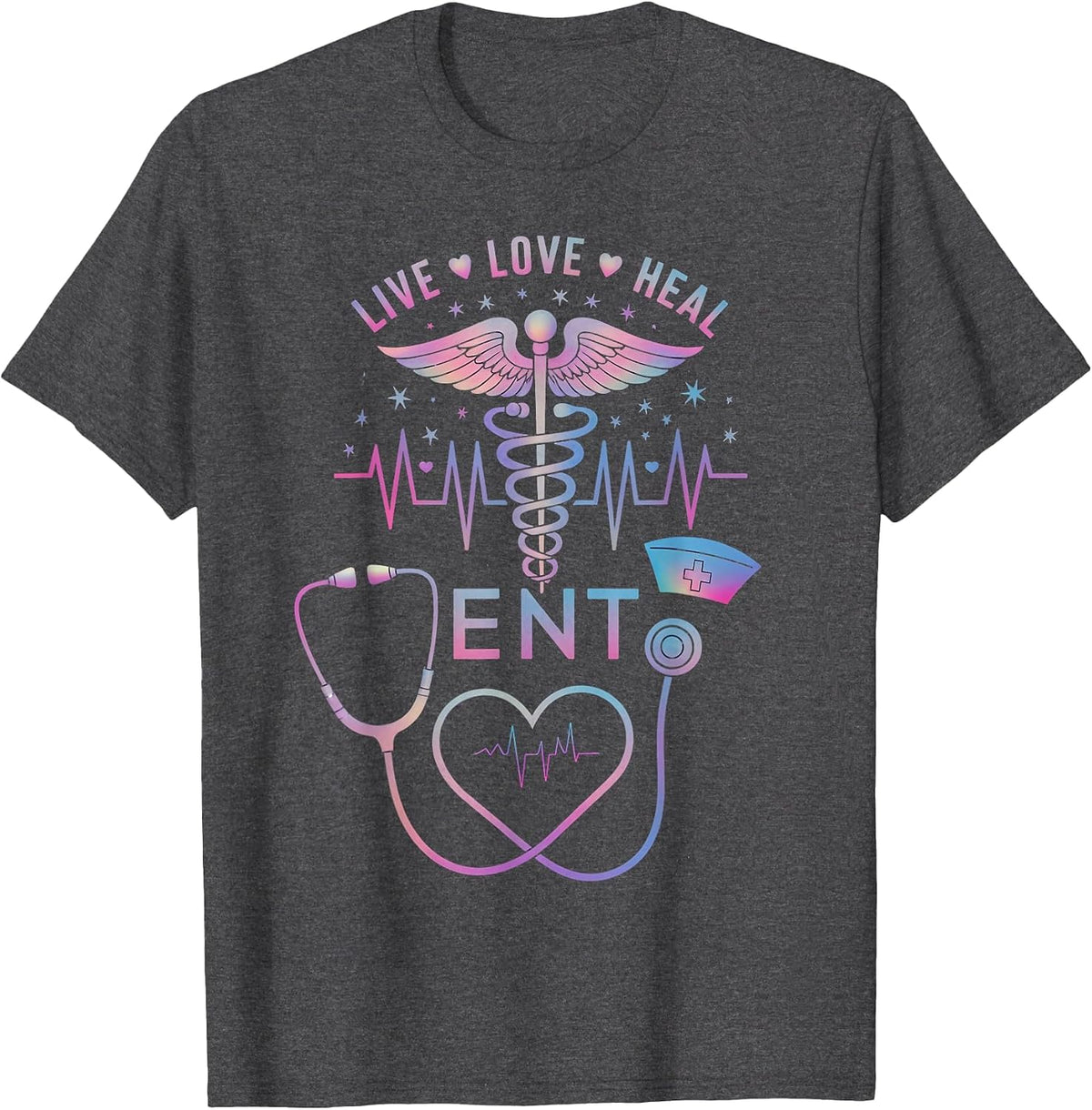 ENT Nurse Otolaryngology Doctor Otolaryngologist ENT T-Shirt - Dark Heather Grey
