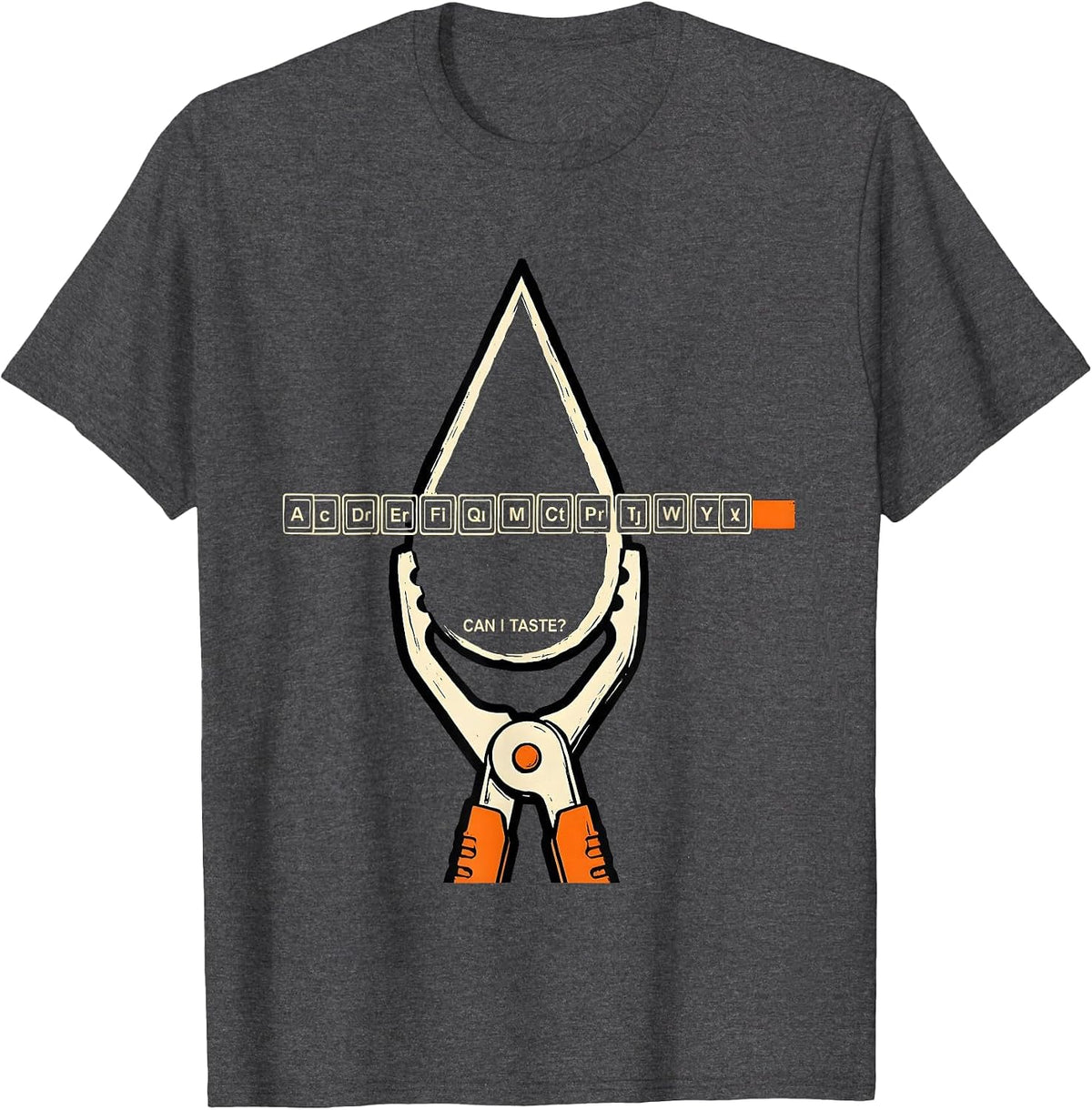 Can I Taste Funny Periodic Table Science Teacher Student T-Shirt - Dark Heather Grey