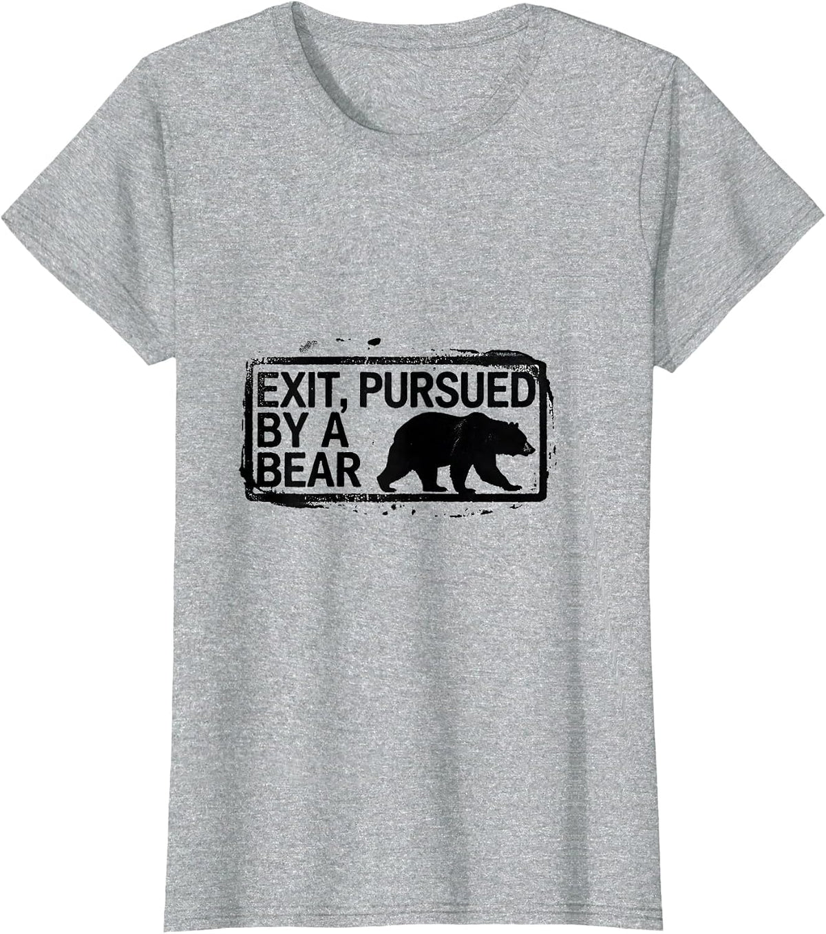 Exit Pursued By A Bear Funny Shakespeare Quote Literary T-Shirt - Heather Grey