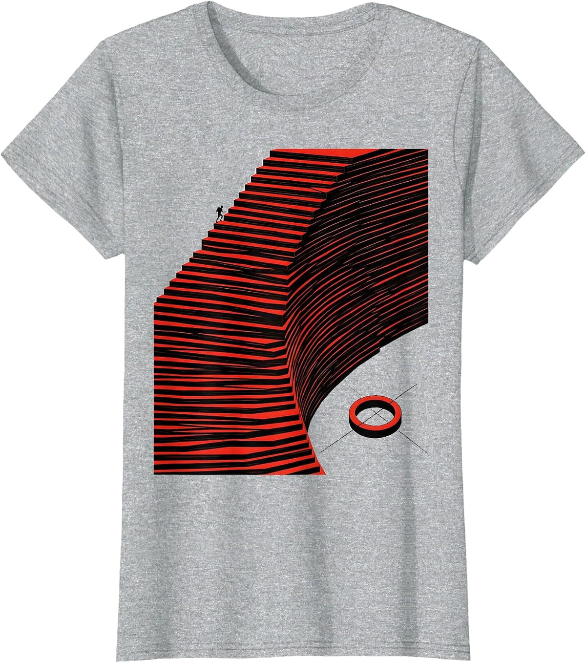 Steep Course Runner Track And Field Humor T-Shirt - Heather Grey