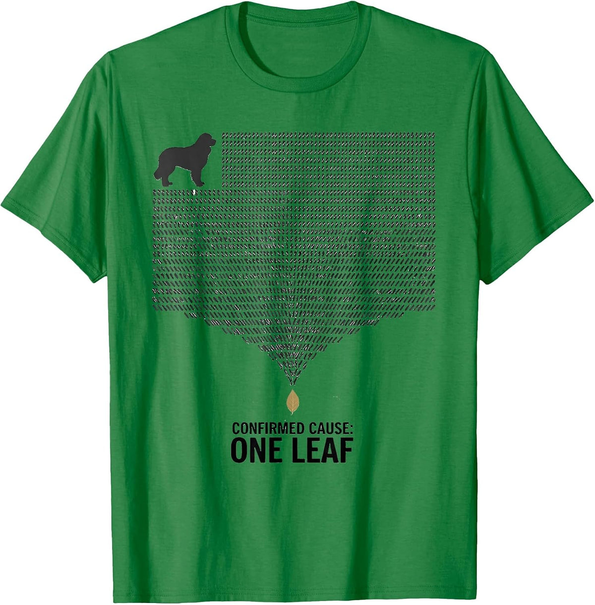 Men's Confirmed Cause One Leaf Great Pyrenees Dog Owner Humor T-Shirt - Kelly Green
