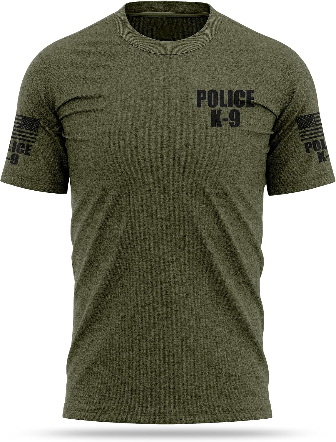 13Fifty Police K9 Training Cotton Blend Tee - Green & Black