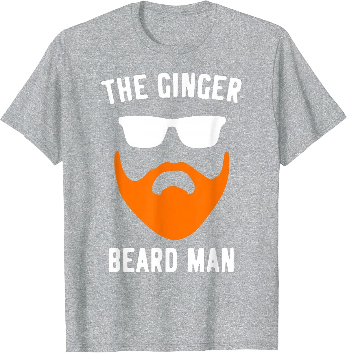 Ginger Beard Man Funny Redhead Irish Bearded Men T-Shirt - Heather Grey