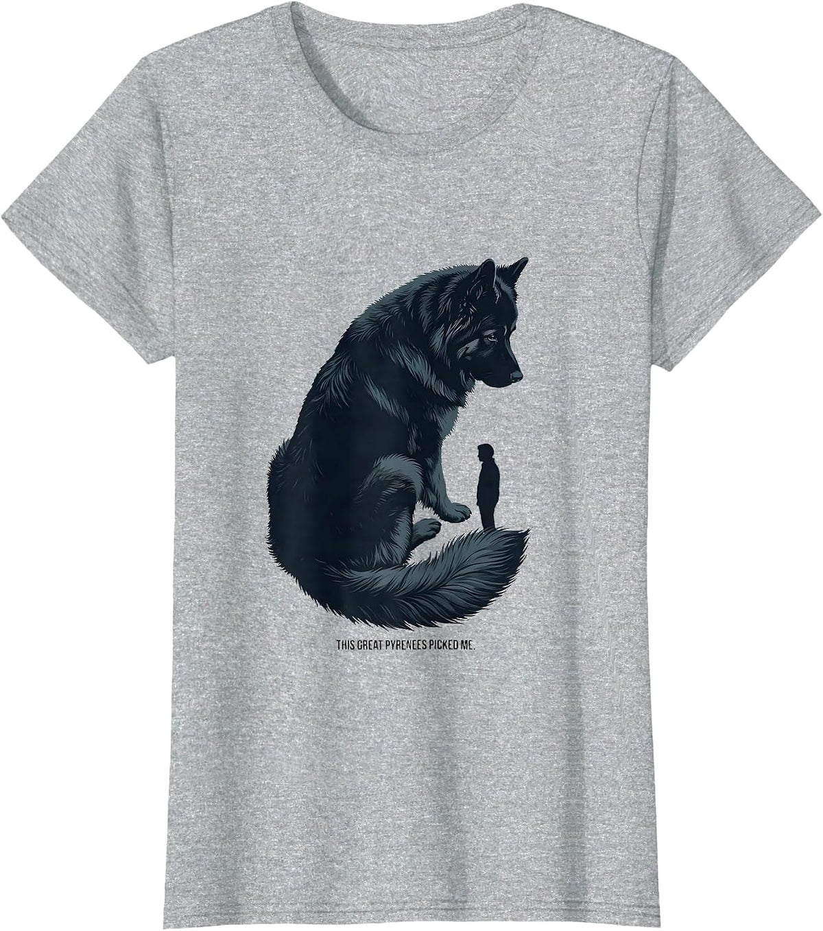 Women's This Great Pyrenees Picked Me Funny Dog Lover Gift T-Shirt - Heather Grey