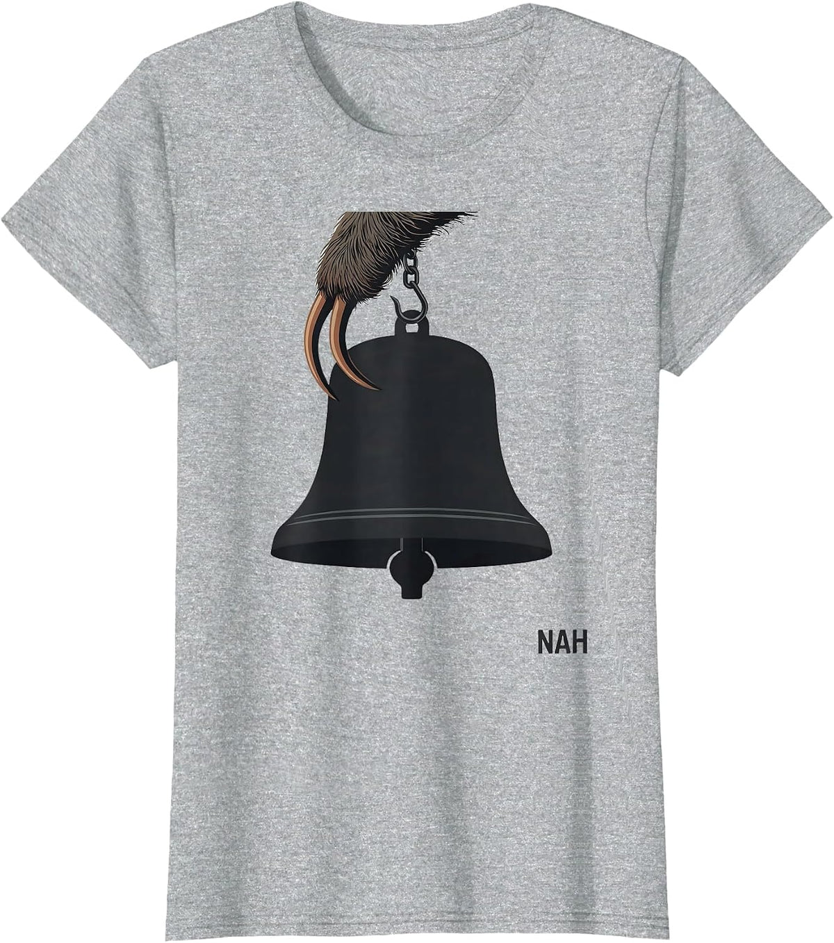 Women's Nah Editorial Conceptual Funny Sloth Lover Humor T-Shirt - Heather Grey
