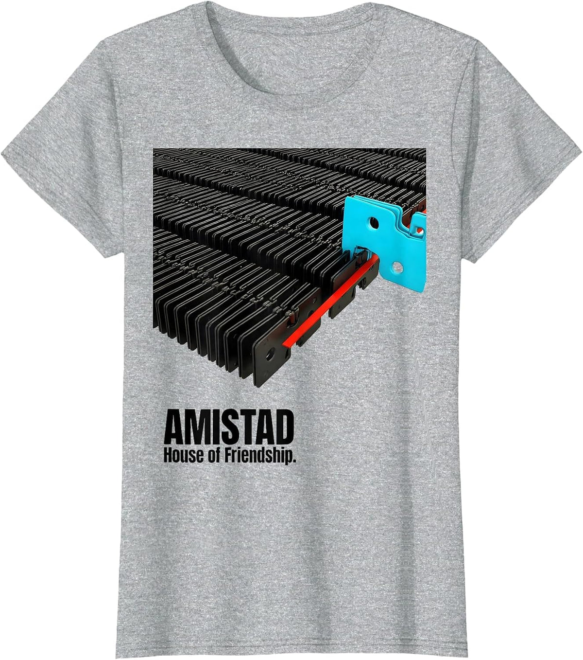 AMISTAD House of Friendship School Spirit Teachers Students T-Shirt - Heather Grey
