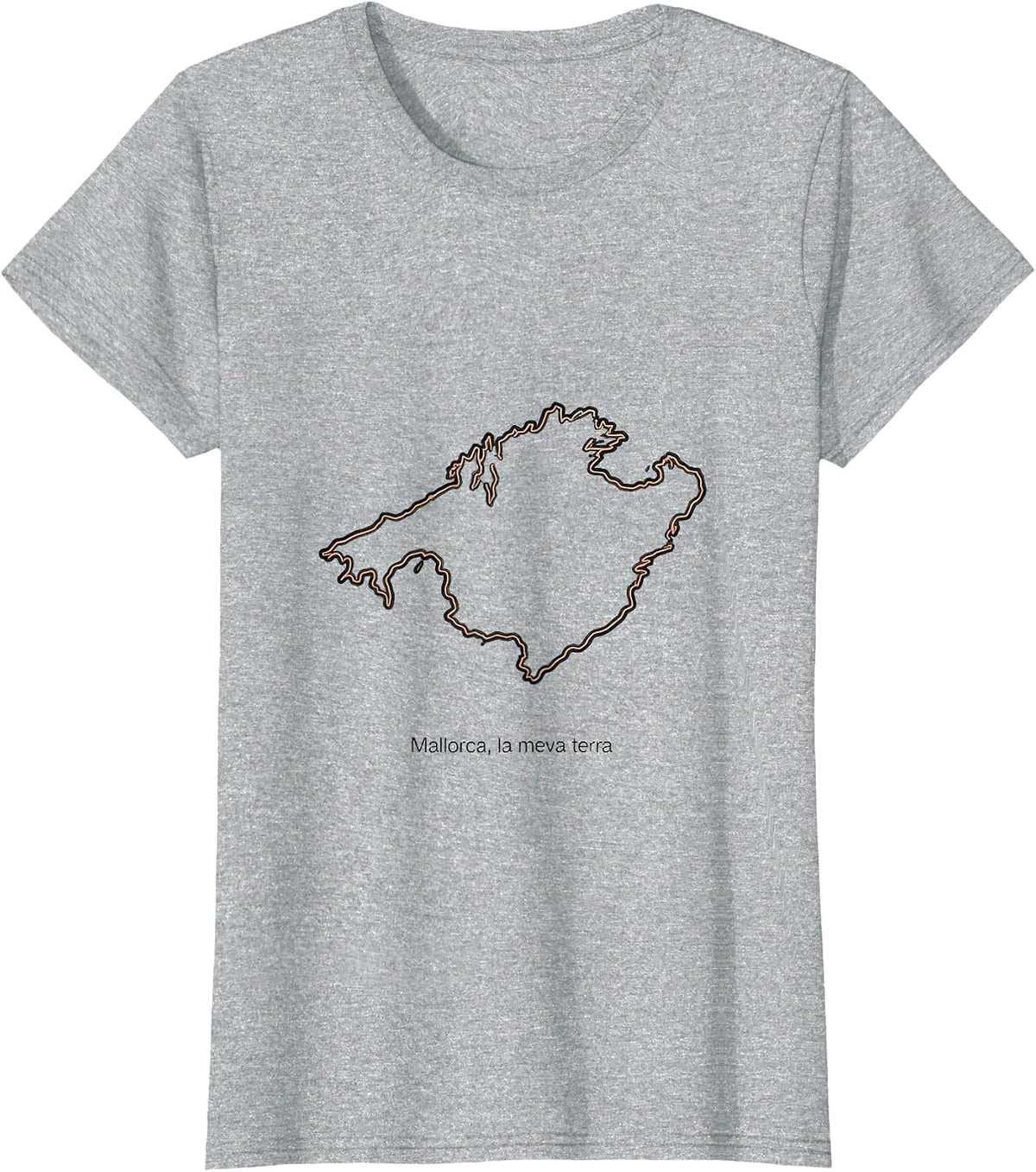 Women's Mallorca, la meva terra Minimalist Spanish City Souvenir T-Shirt - Heather Grey