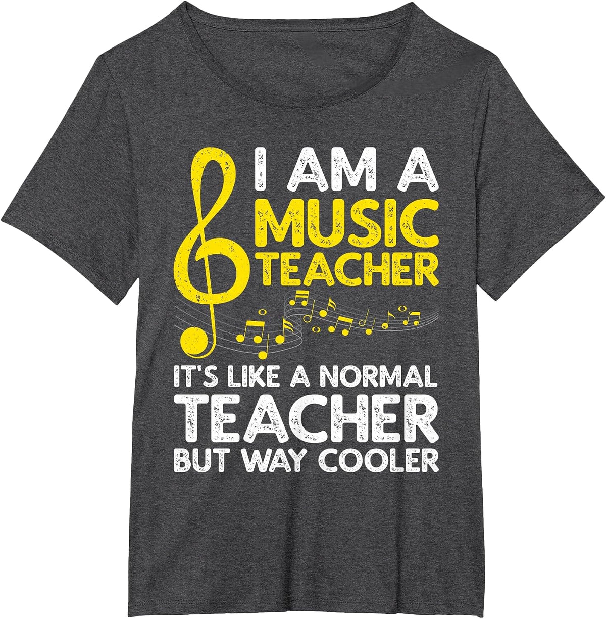 Cool Music Teacher Art for Men Women School Orchestra Coach T-Shirt - Dark Heather Grey