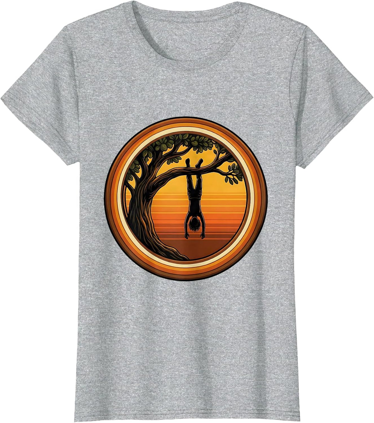 Women's Boy Mom Upside Down Tree Climbing Adventure T-Shirt - Heather Grey