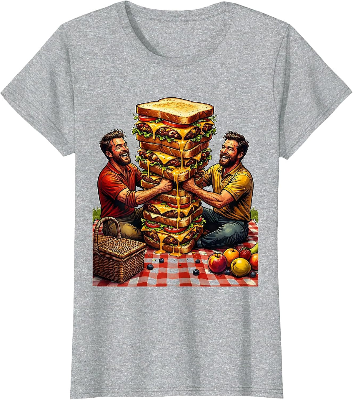 Women's Son In Law Favorite Child Sandwich Picnic T-Shirt - Heather Grey