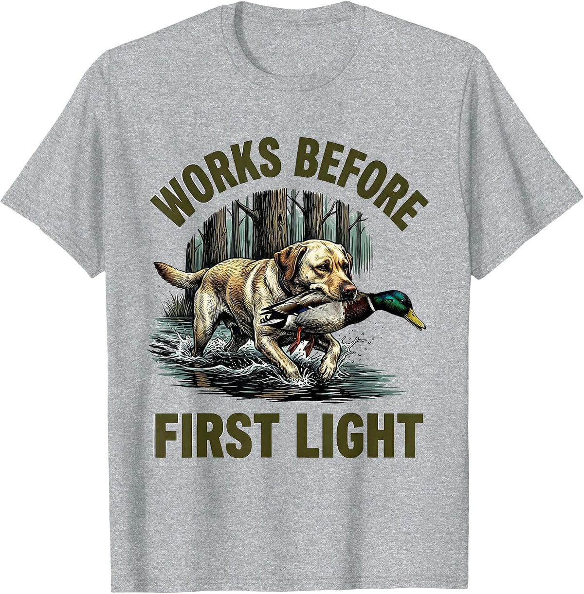 Men's Works Before First Light Southern Local Boy Labrador Duck T-Shirt - Heather Grey