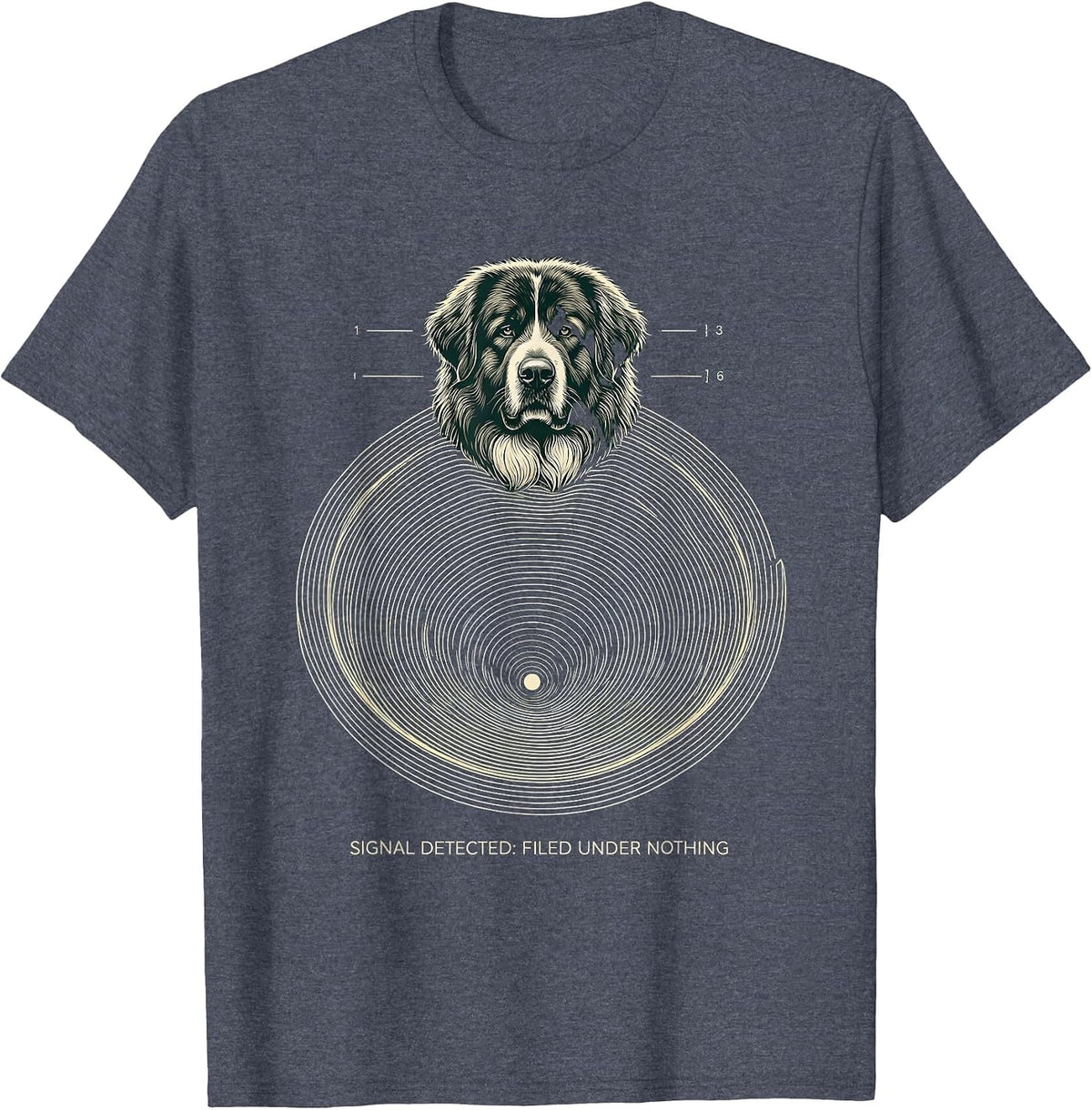 Signal Detected: Filed Under Nothing Funny Great Pyrenees T-Shirt - Heather Blue