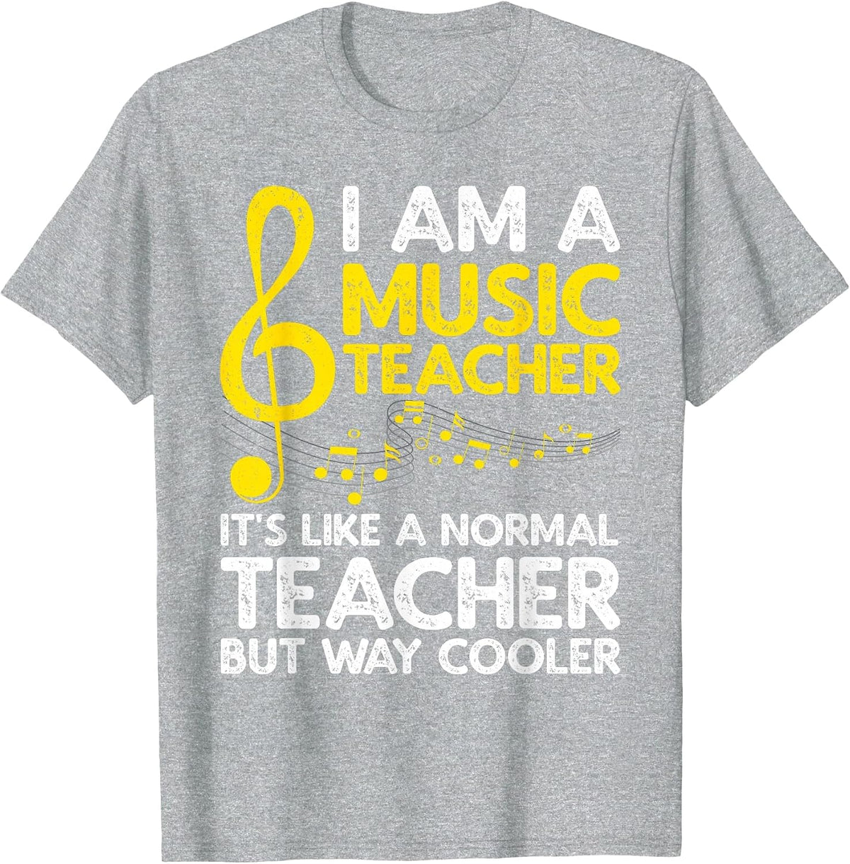 Cool Music Teacher Art for Men Women School Orchestra Coach T-Shirt - Heather Grey