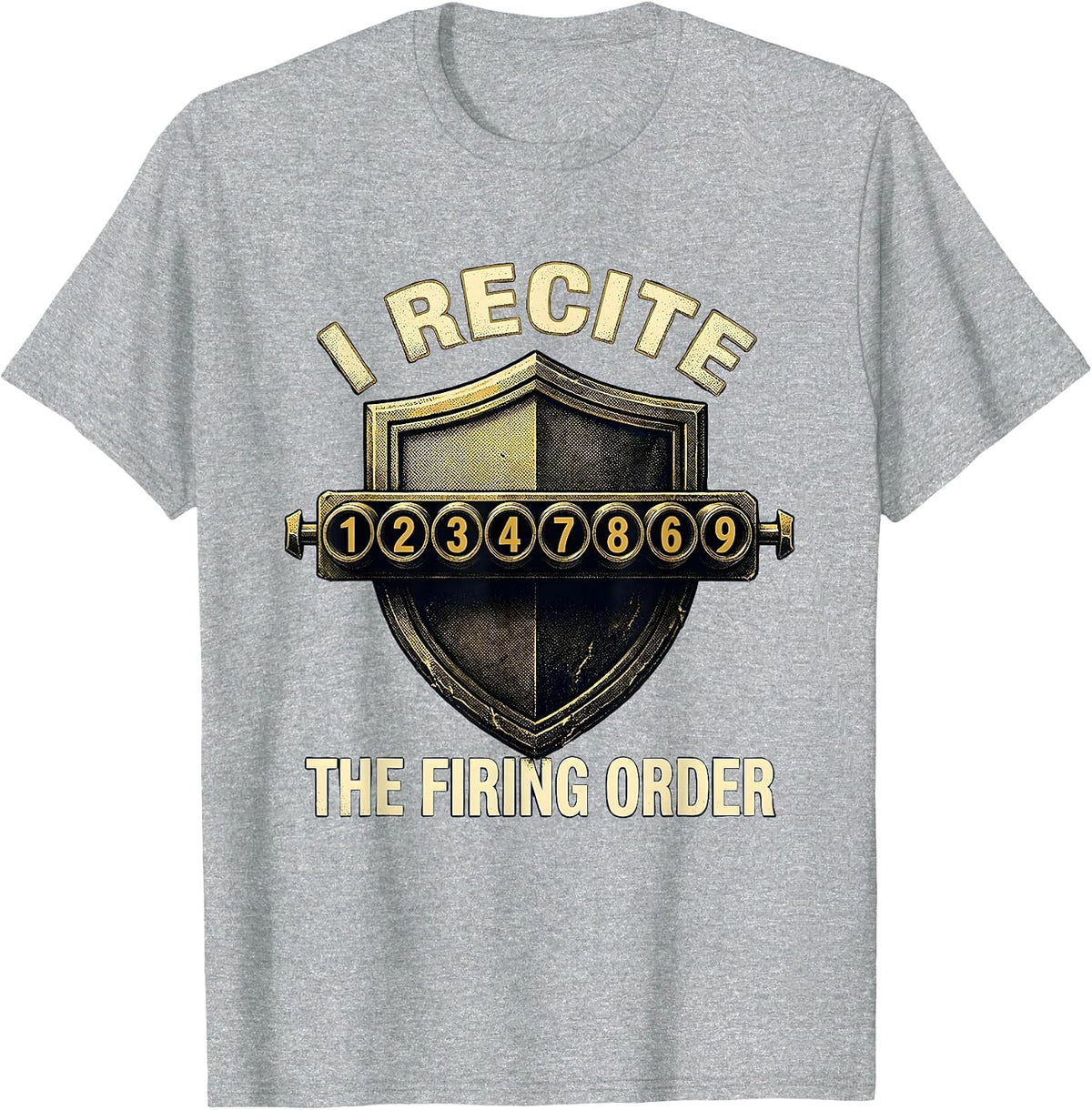 Men's I Recite The Firing Order Funny Mechanic Car Engine T-Shirt - Heather Grey