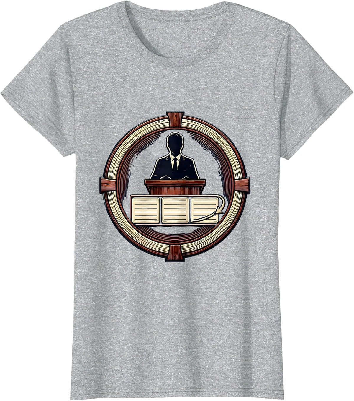 Women's Teacher Badge Timeline Loop History Teacher Humor T-Shirt - Heather Grey