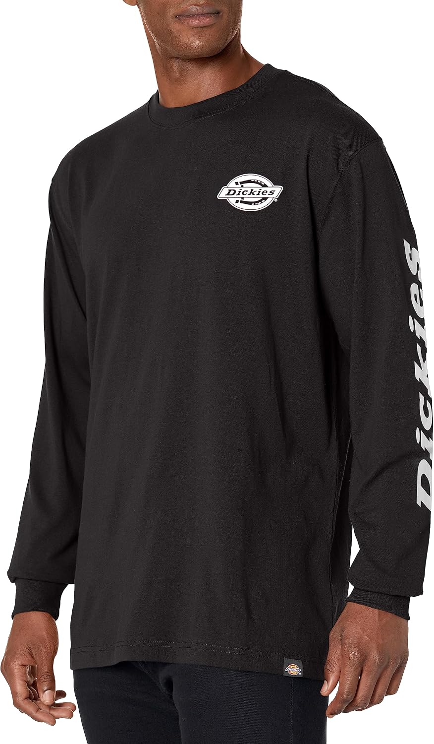 Dickies Mens Long Sleeve Heavyweight Logo T-Shirt - Knit Black