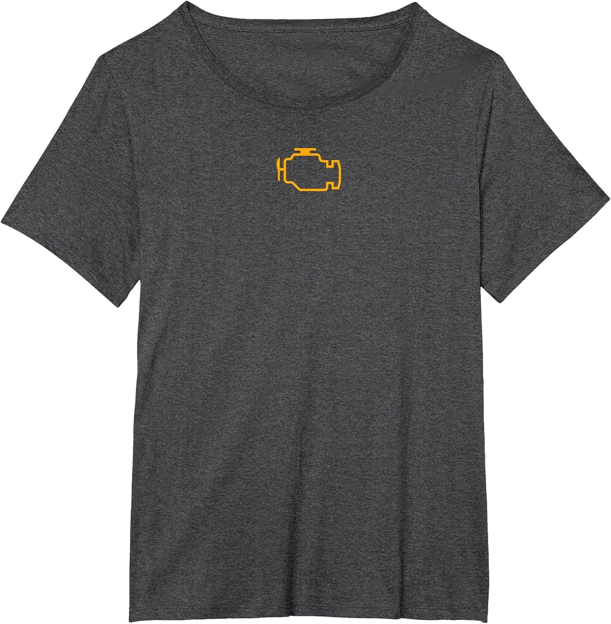 Check Engine Minimalist Funny Light for Mechanics, Coder T-Shirt - Dark Heather Grey