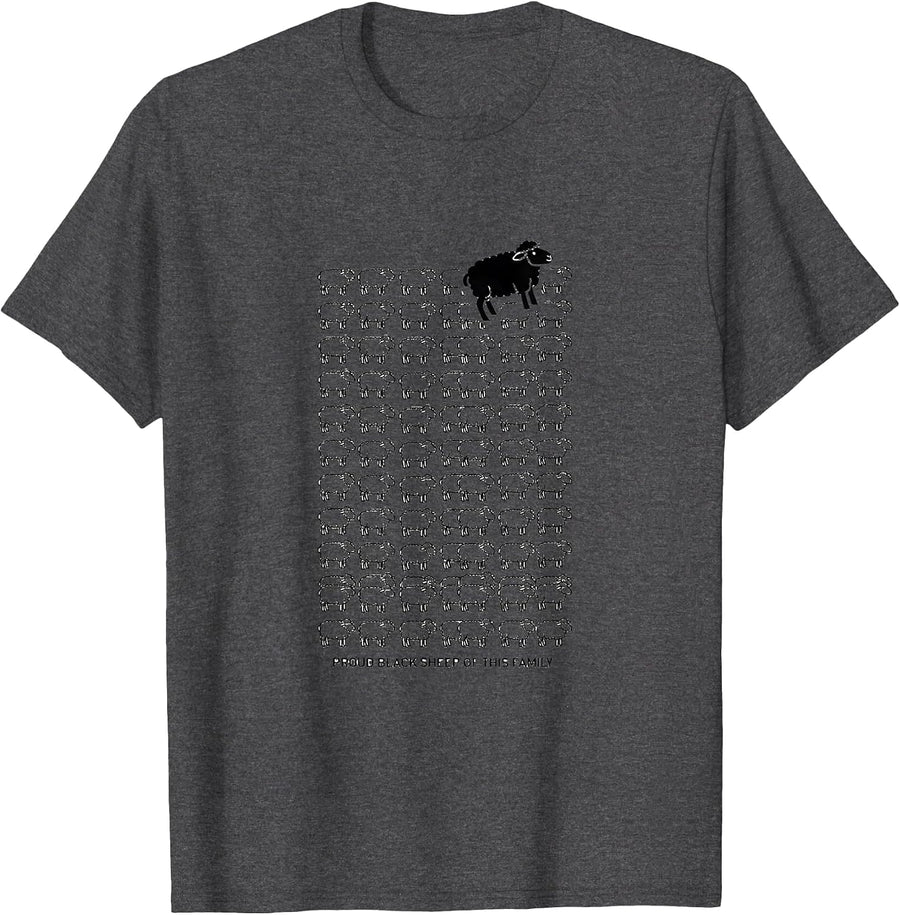 Men's Proud Black Sheep Of This Family Funny Outsider Family T-Shirt - Dark Heather Grey