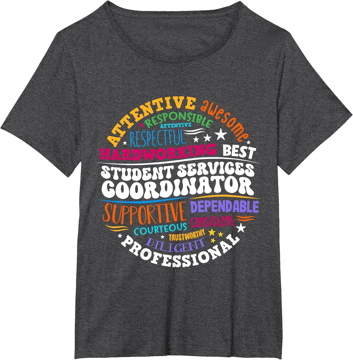 Student Services Coordinator T-Shirt - Dark Heather Grey