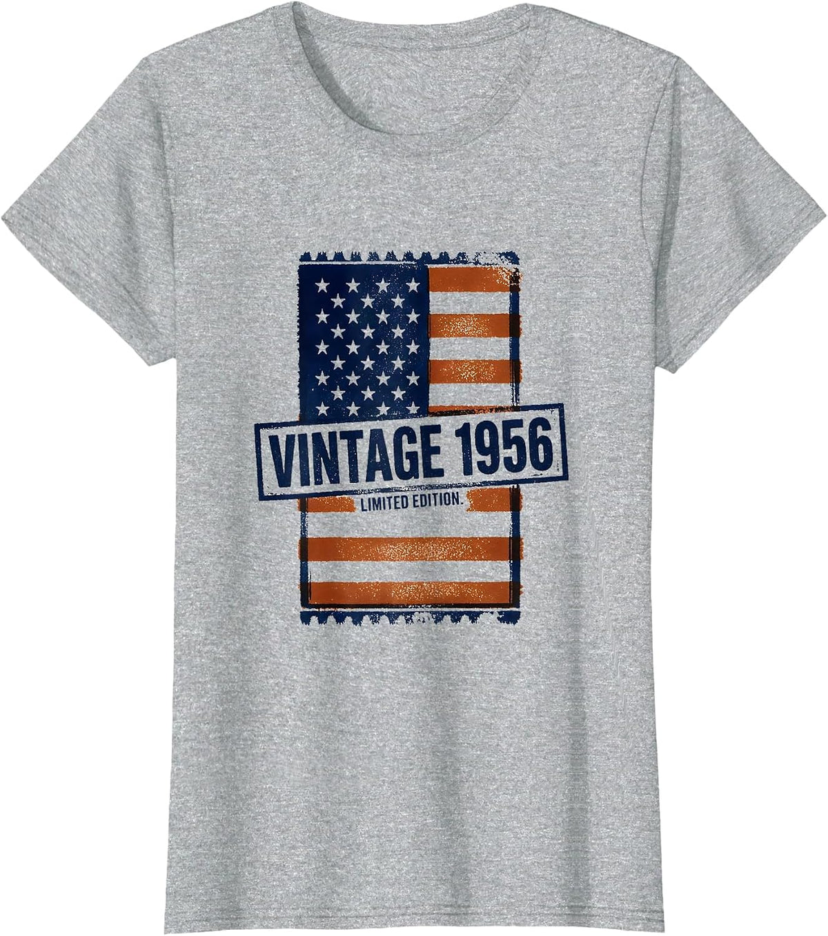 Women's Vintage 1956 Limited Edition Stamp 70th Birthday Gift Men T-Shirt - Heather Grey