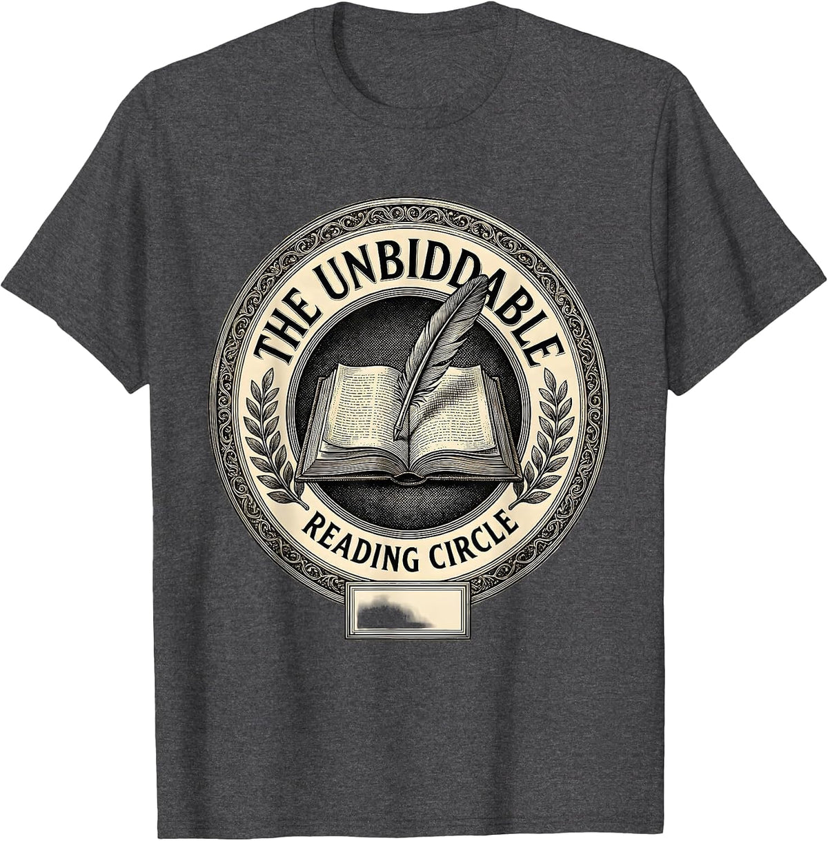 The Unbiddable Reading Circle Jane Austen Pride T-Shirt - Dark Heather Grey
