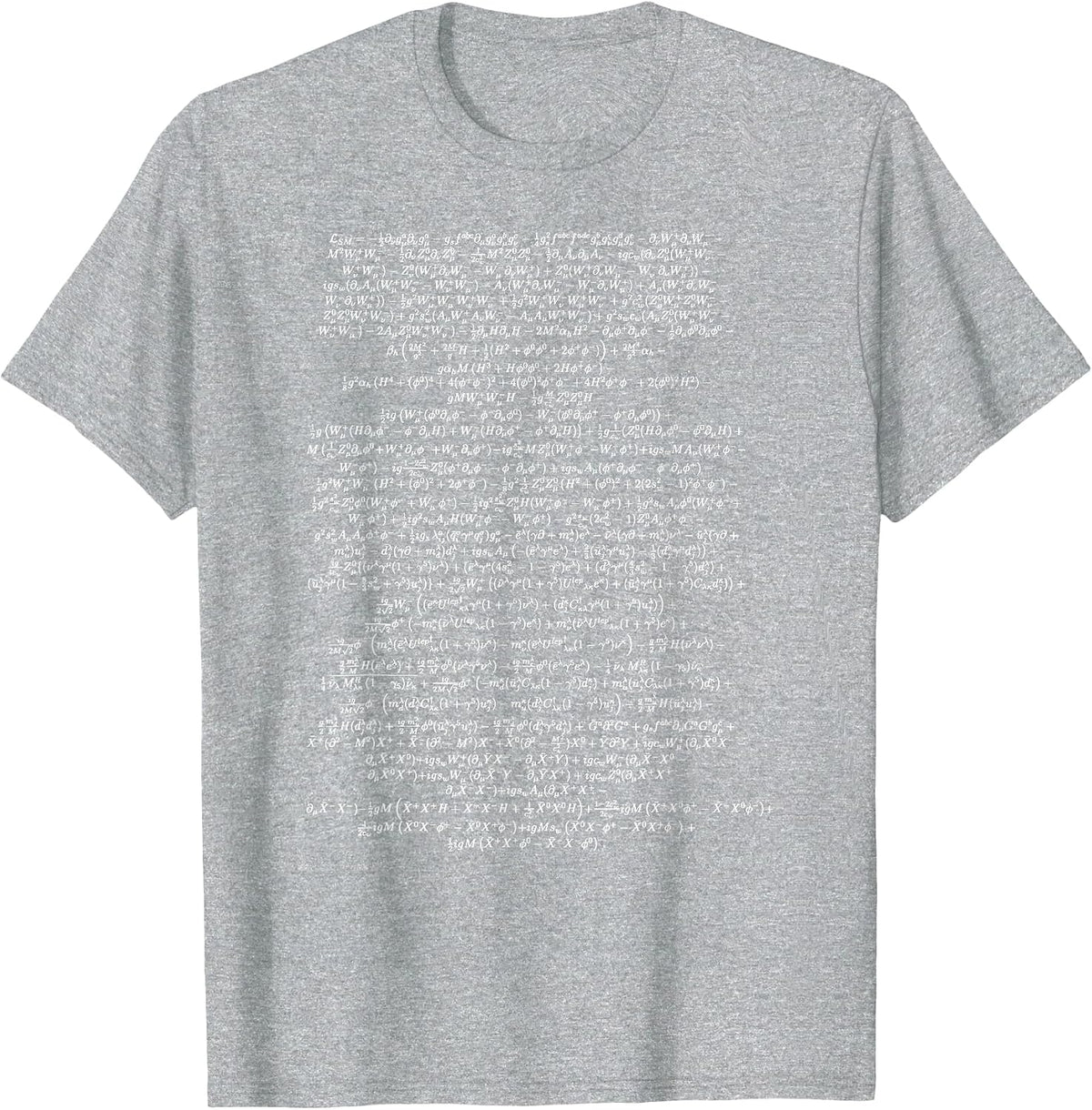 Standard Model Lagrangian Higgs Boson Physics Teacher T-Shirt - Heather Grey