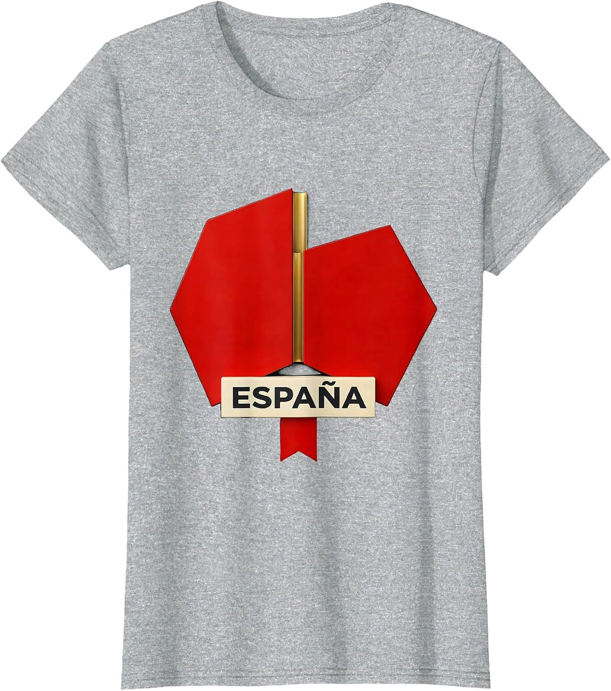 España Geometric Spanish Heritage National Pride Souvenir T-Shirt - Heather Grey