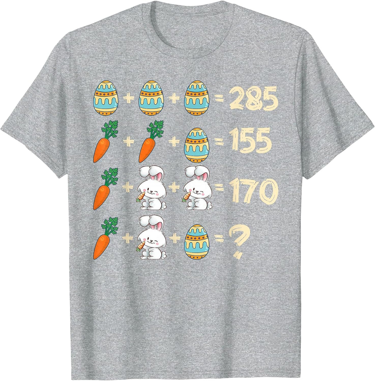 Easter Math Teaching, Math Teacher T-Shirt - Heather Grey