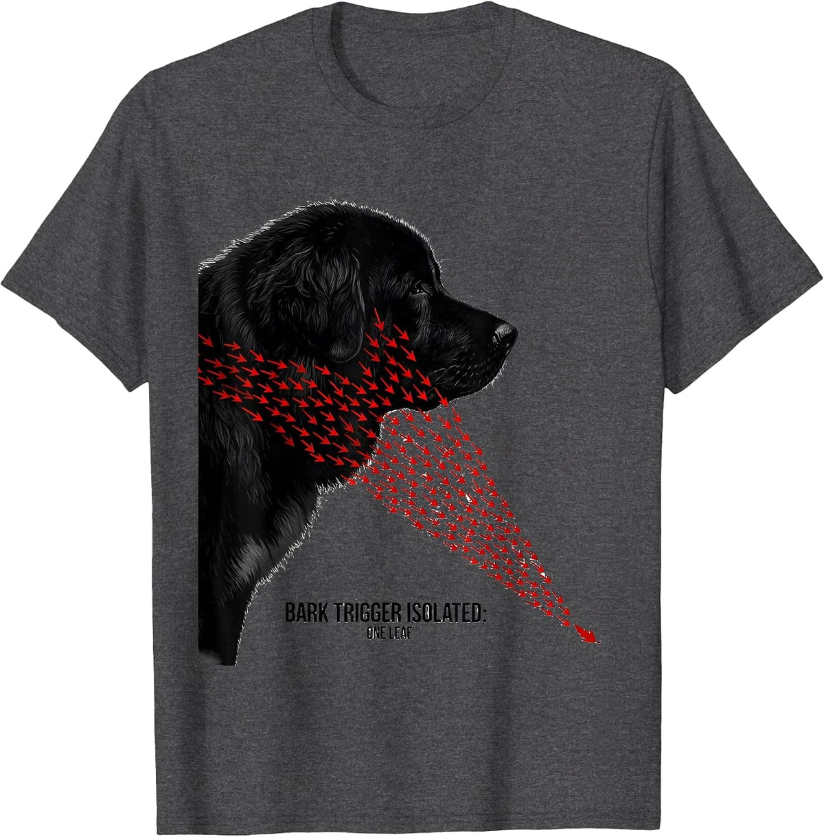 Men's Bark Trigger Isolated: One Leaf Funny Great Pyrenees Dog T-Shirt - Dark Heather Grey