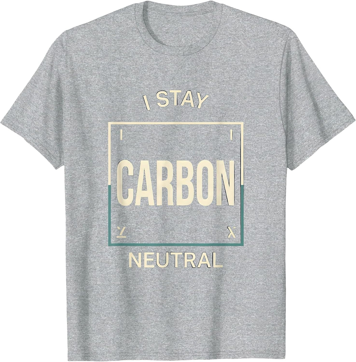 Men's I Stay Carbon Neutral Funny Chemistry Science Pun Humor T-Shirt - Heather Grey