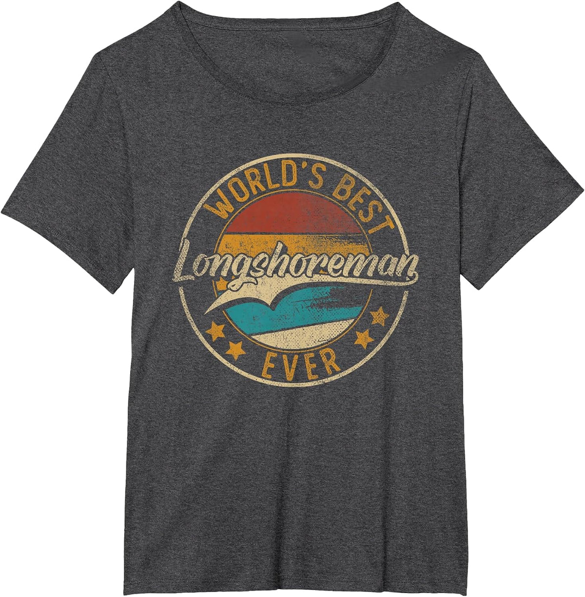 Worlds Best Longshoreman | Dock Worker T-Shirt - Dark Heather Grey