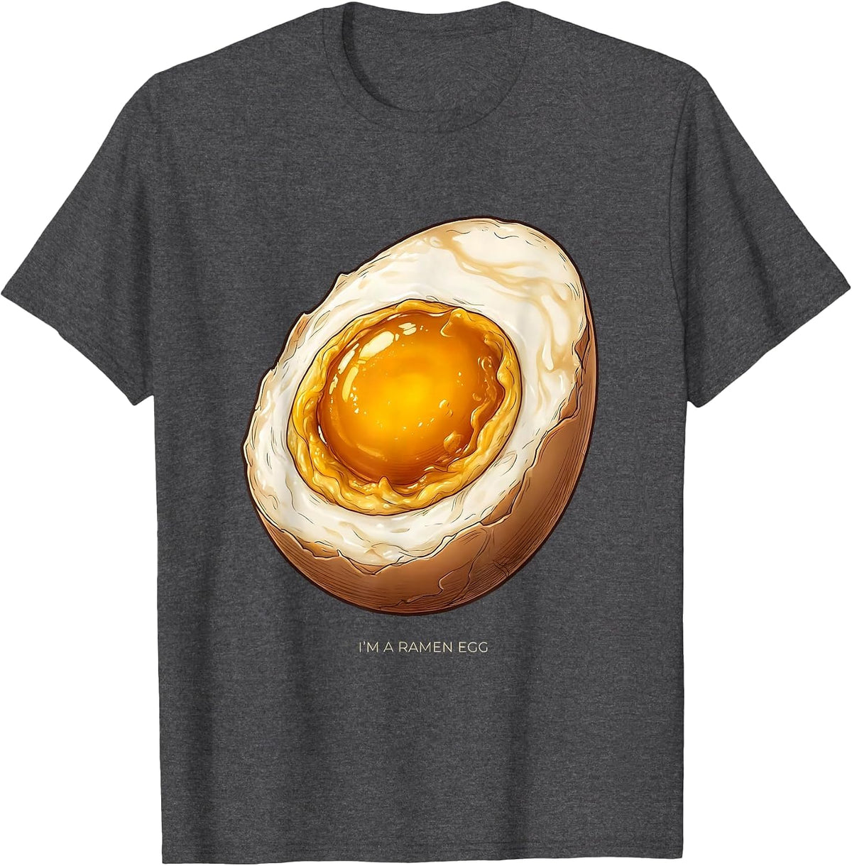 I'm A Ramen Egg Funny Food Pun Halloween Costume T-Shirt - Dark Heather Grey