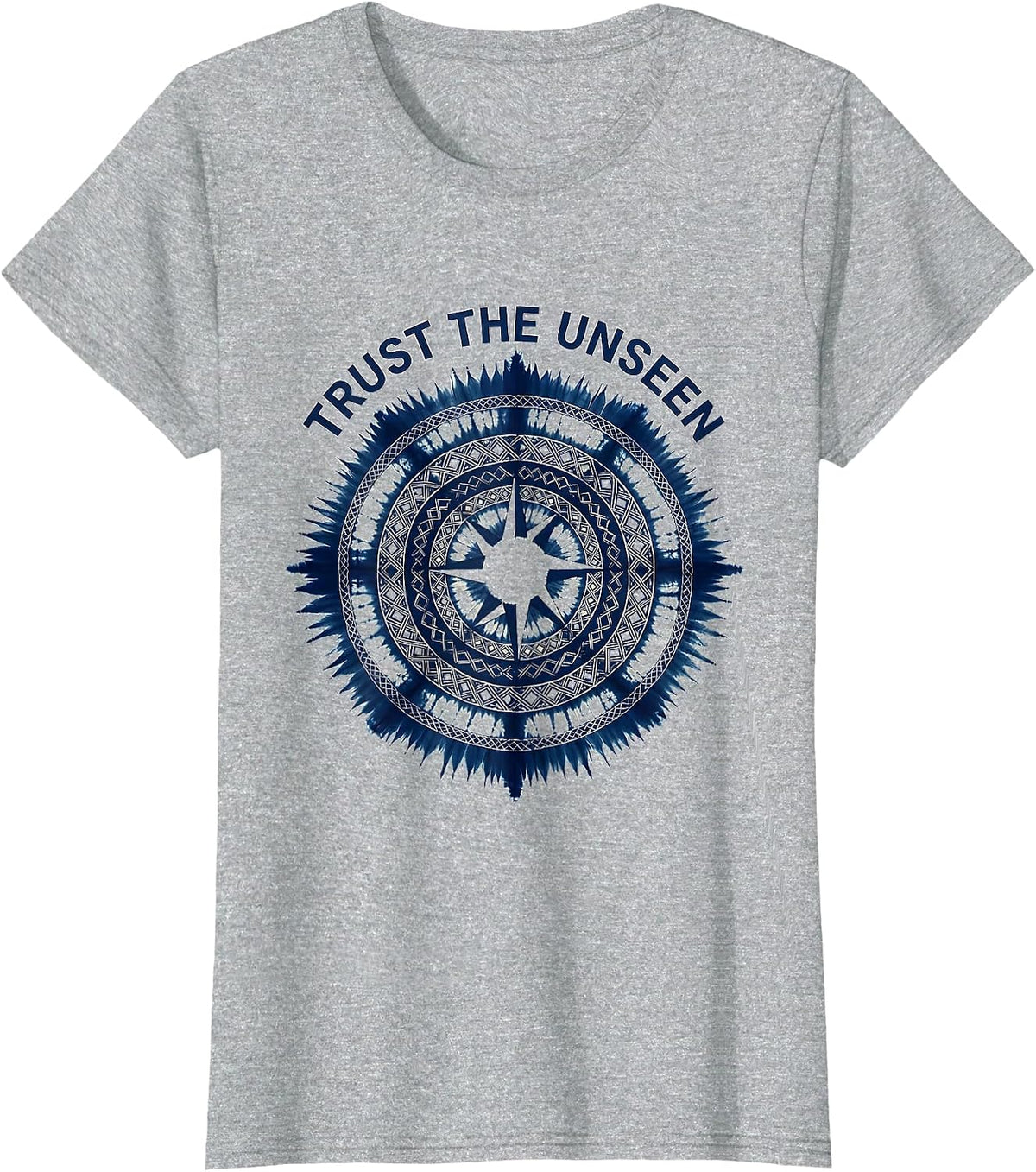 Trust the Unseen Faith Over Fear Graphic Design T-Shirt - Heather Grey