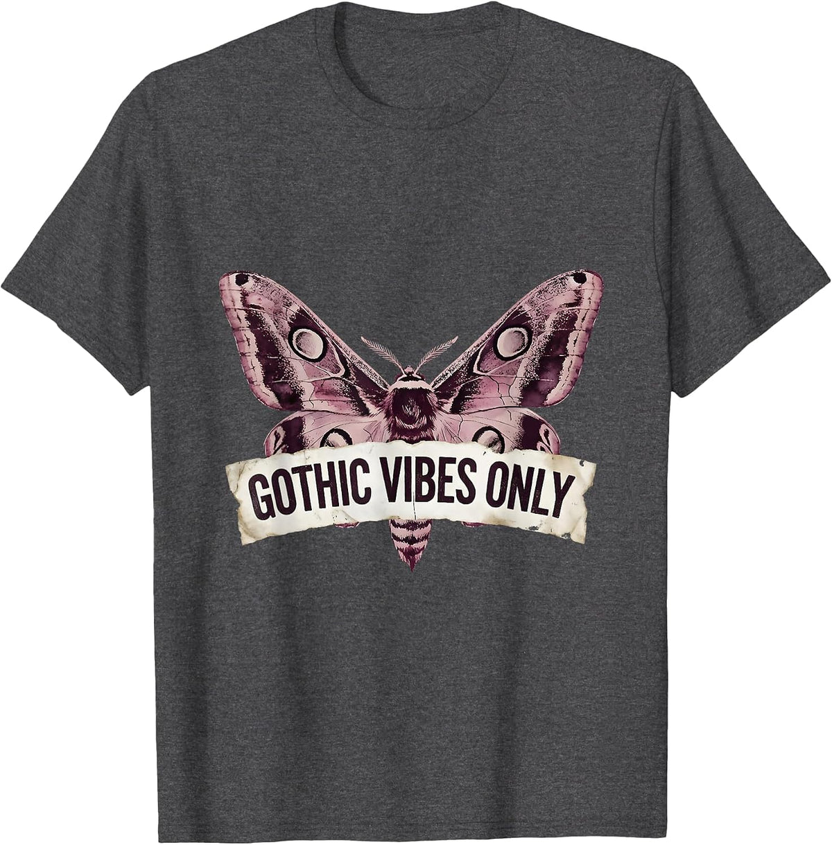 Gothic Vibes Only Dark Aesthetic Goth Men Design T-Shirt - Dark Heather Grey