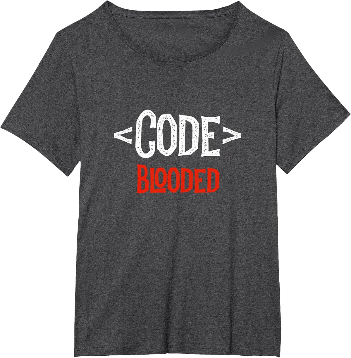 Programmer Developer - Code Tag Blooded - Coding Coder T-Shirt - Dark Heather Grey