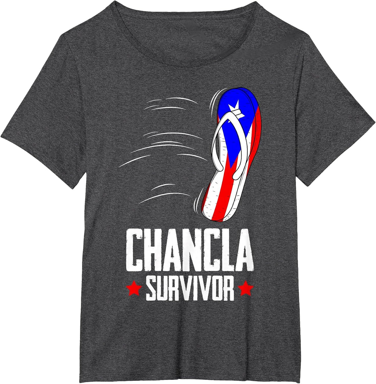Chancla Survivor Puerto Rico T-Shirt - Dark Heather Grey