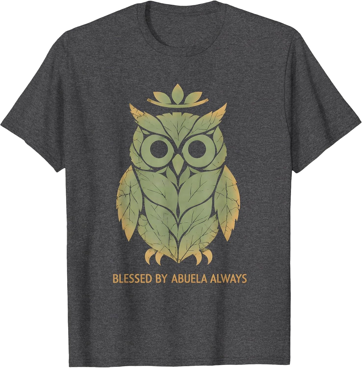 Blessed by Abuela Always Mexican Heritage Design T-Shirt - Dark Heather Grey