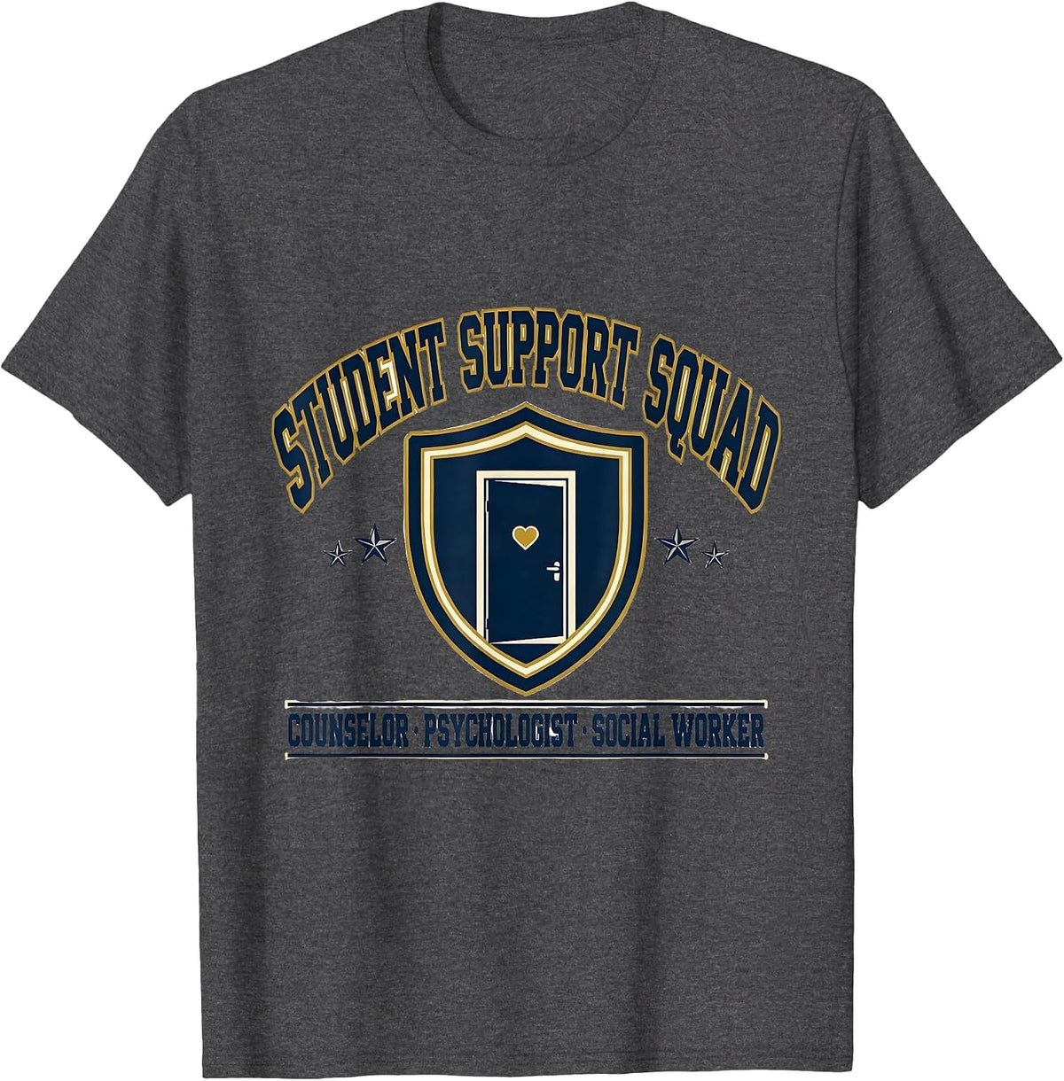 Men's Student Support Squad Counselor Psychologist Social Worker T-Shirt - Dark Heather Grey