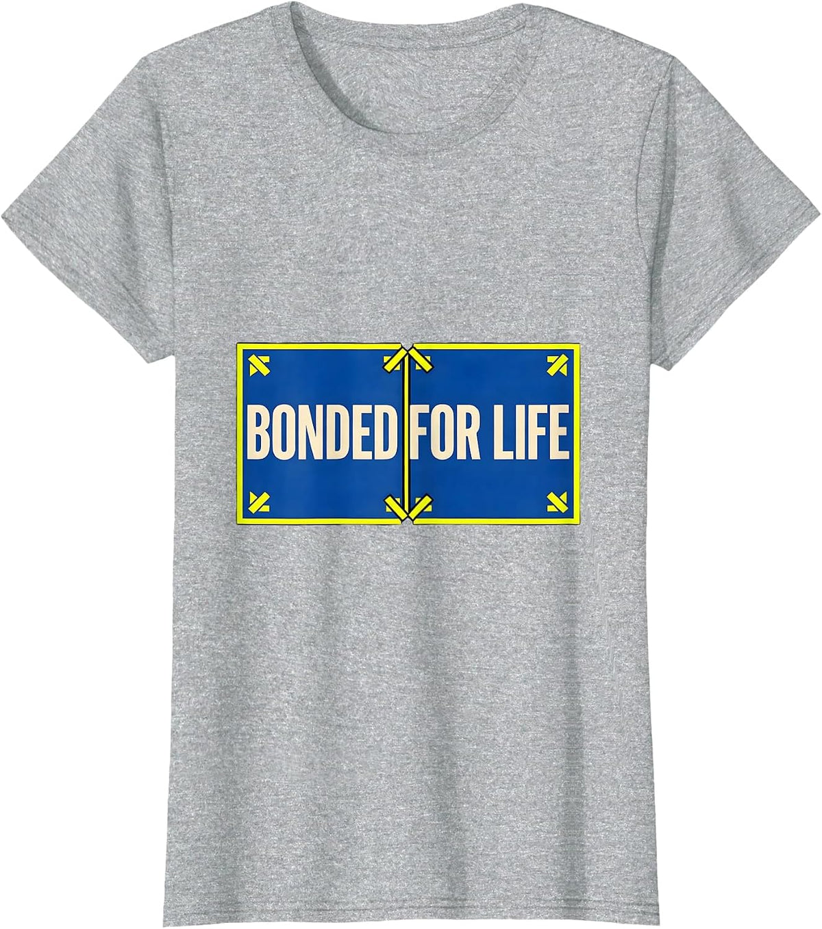 Bonded For Life Funny Chemistry Pun Science Enthusiast Gift T-Shirt - Heather Grey