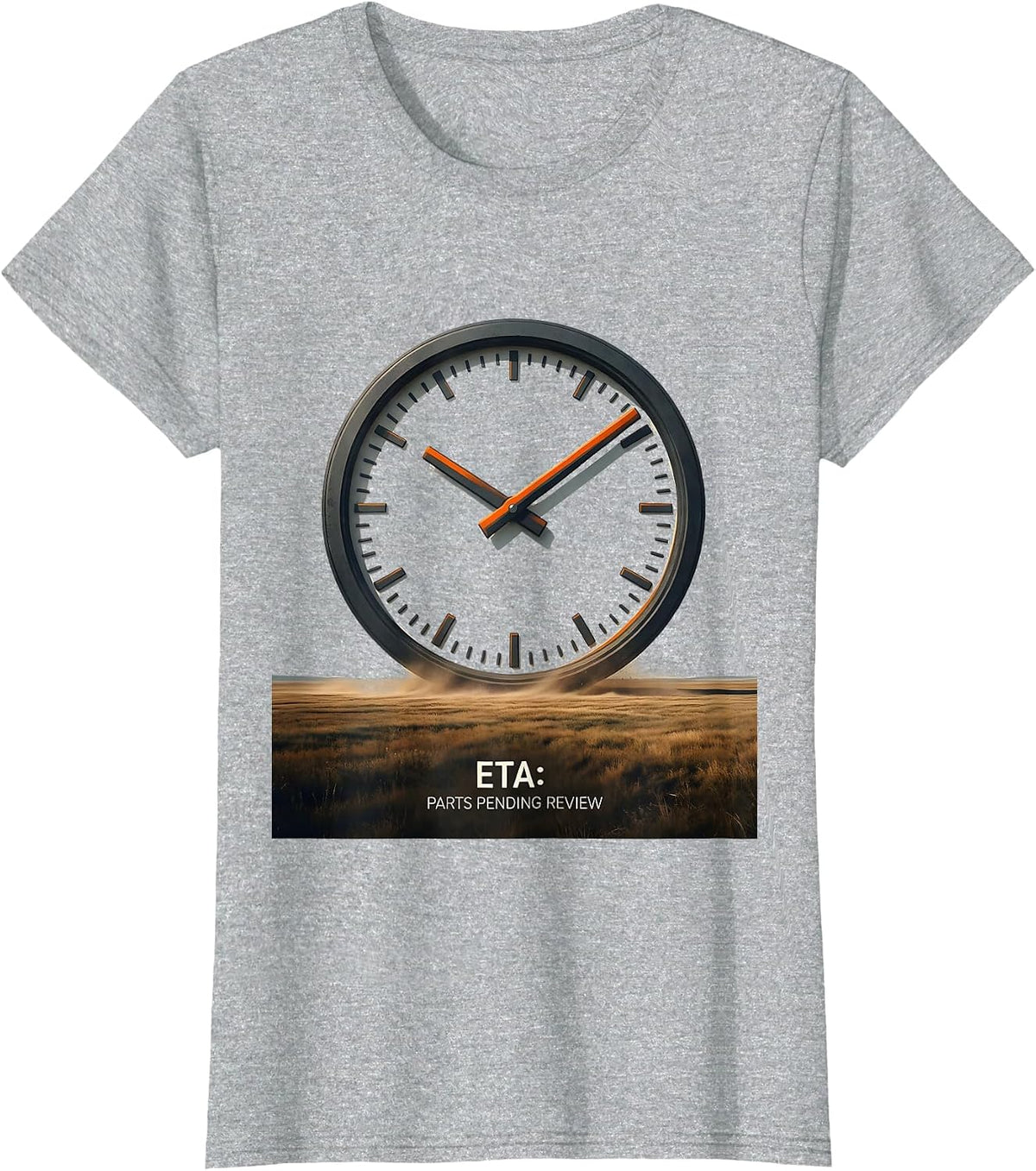 Women's ETA PARTS PENDING REVIEW Funny Mechanic Skeleton Auto Repair T-Shirt - Heather Grey