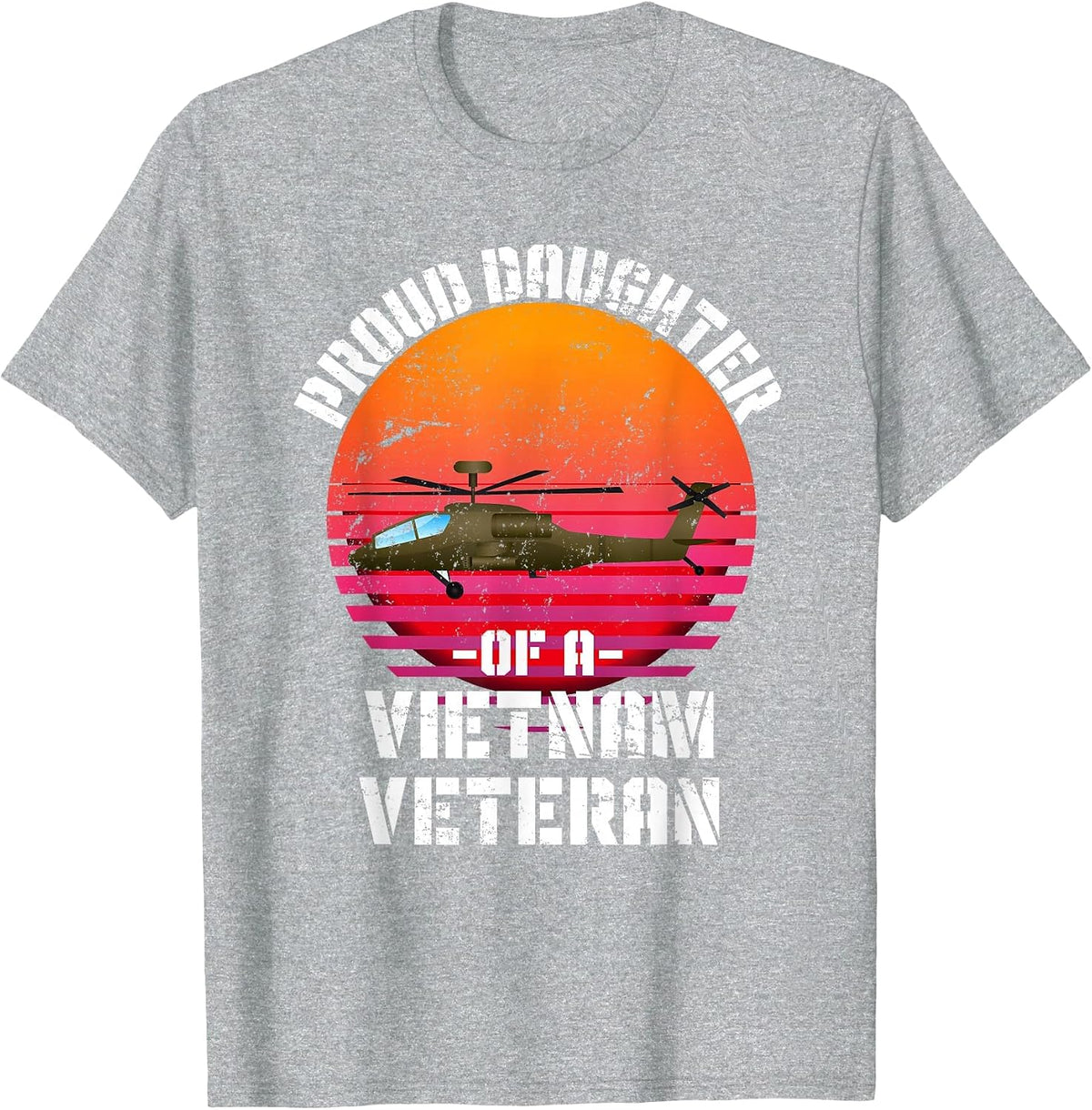 Proud Daughter of A Vietnam Veteran T-Shirt - Heather Grey