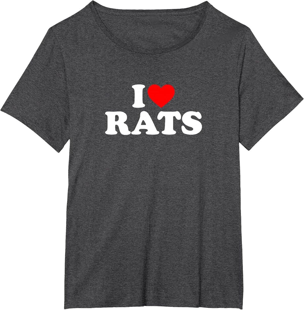 I Love Rats,I Heart Rats T-Shirt - Dark Heather Grey